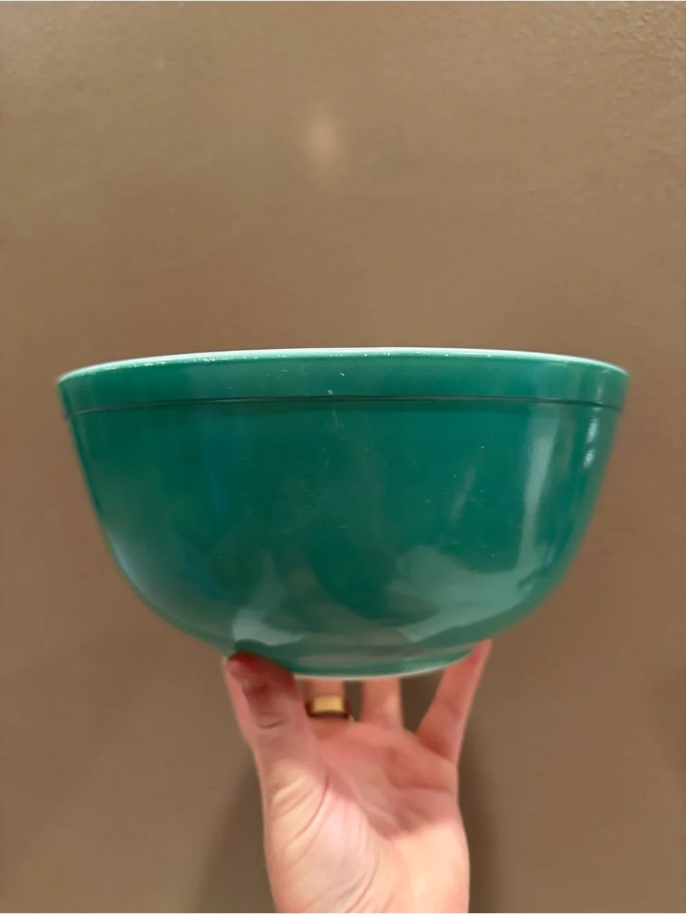 Vintage 50s 60s PYREX #403 Primary GREEN Glass Mixing Nesting Bowl